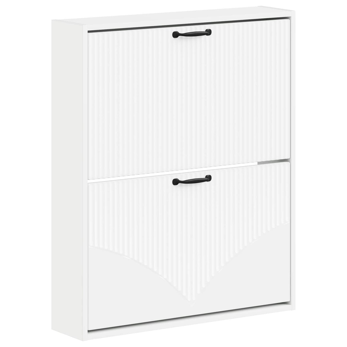 Vegghengt skoskap HOORN 71 x 17 x 86 cm Konstruert tre Hvit