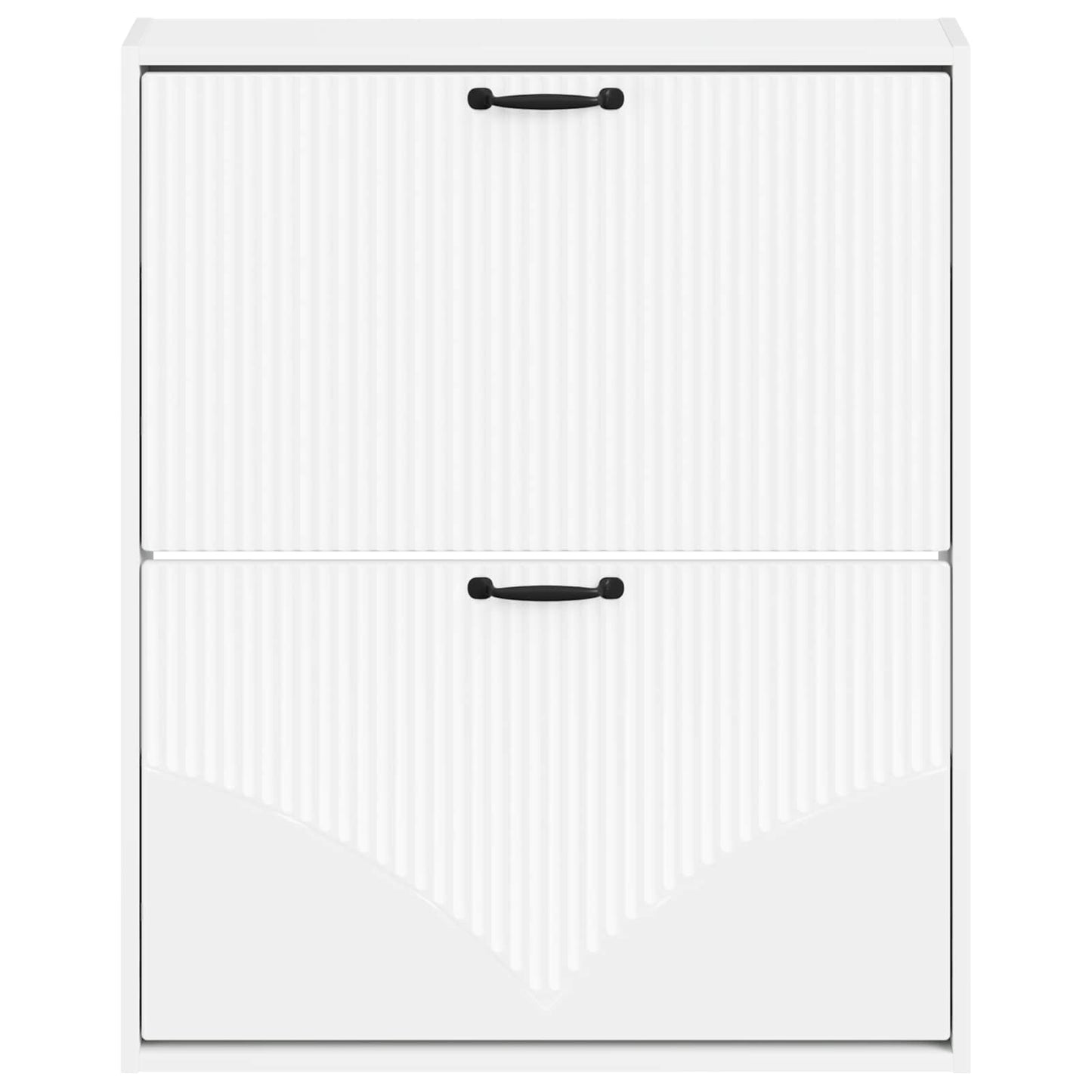 Vegghengt skoskap HOORN 71 x 17 x 86 cm Konstruert tre Hvit