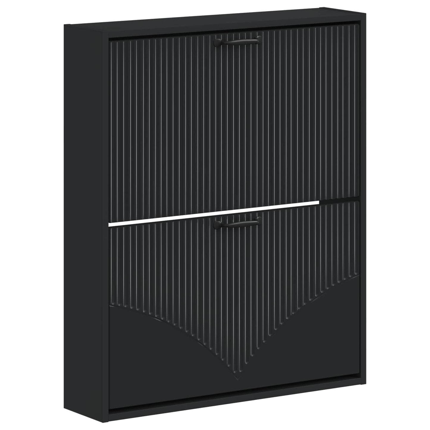Vegghengt skoskap HOORN 71 x 17 x 86 cm Konstruert tre Svart
