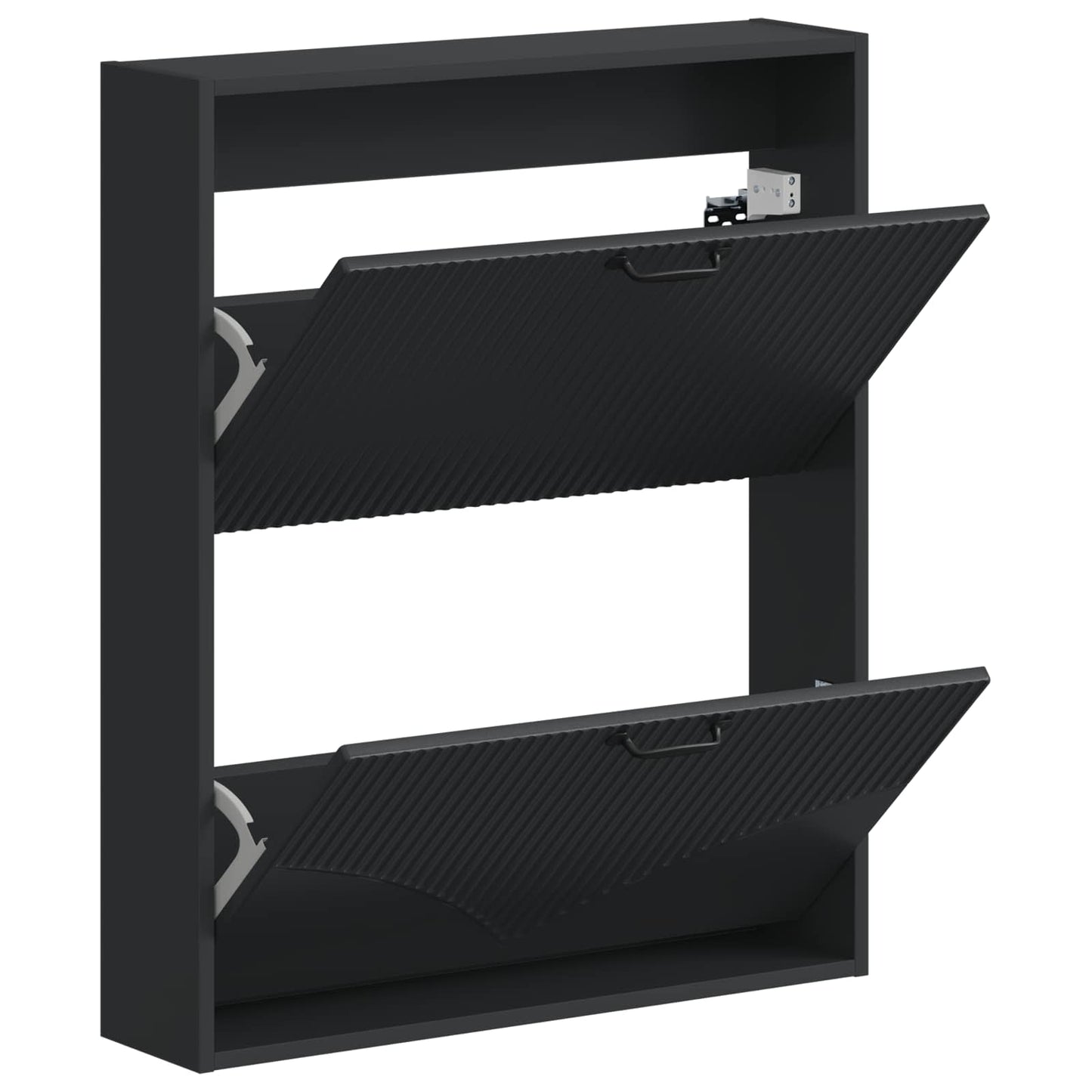 Vegghengt skoskap HOORN 71 x 17 x 86 cm Konstruert tre Svart