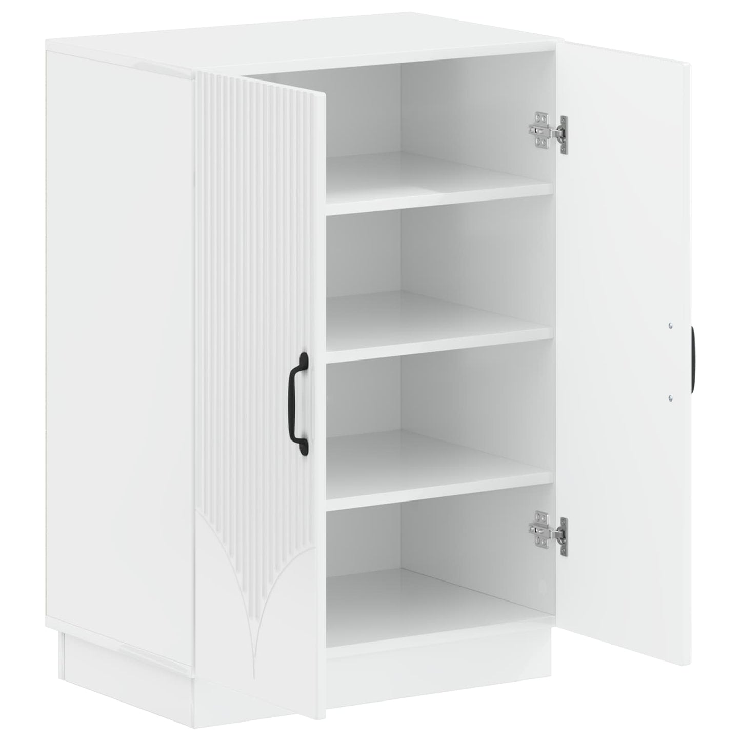 Sko Skap HOORN 59,5 x 39,5 x 87 cm Konstruert tre Høgglans hvit