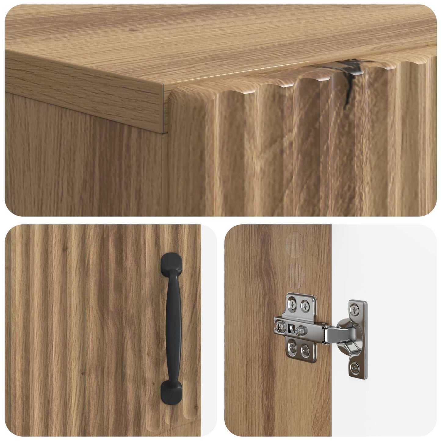 Sko Skap HOORN 59,5 x 39,5 x 87 cm Konstruert tre Artisan eik