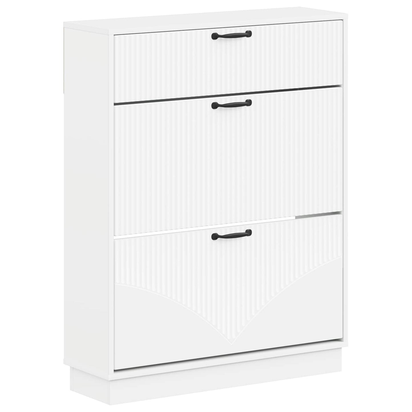 Sko Skap HOORN 78 x 24 x 100 cm Konstruert tre Hvit