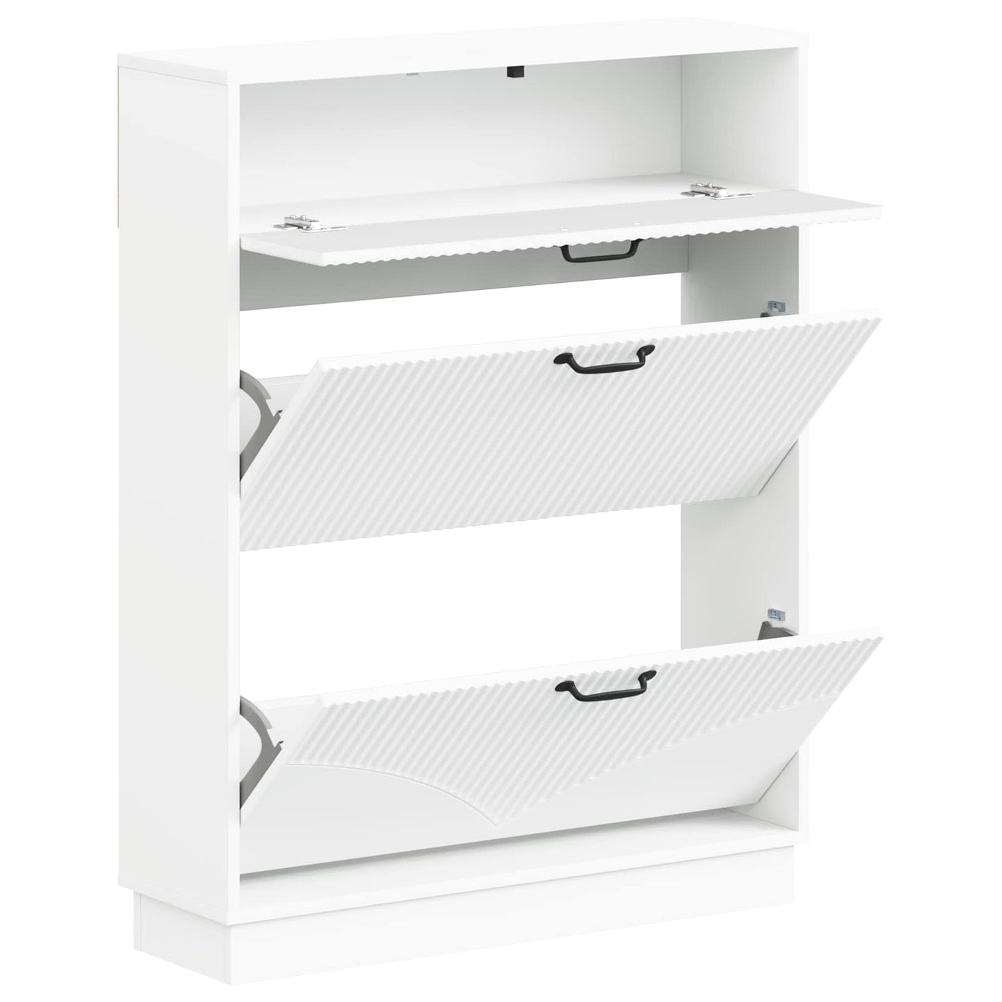 Sko Skap HOORN 78 x 24 x 100 cm Konstruert tre Hvit