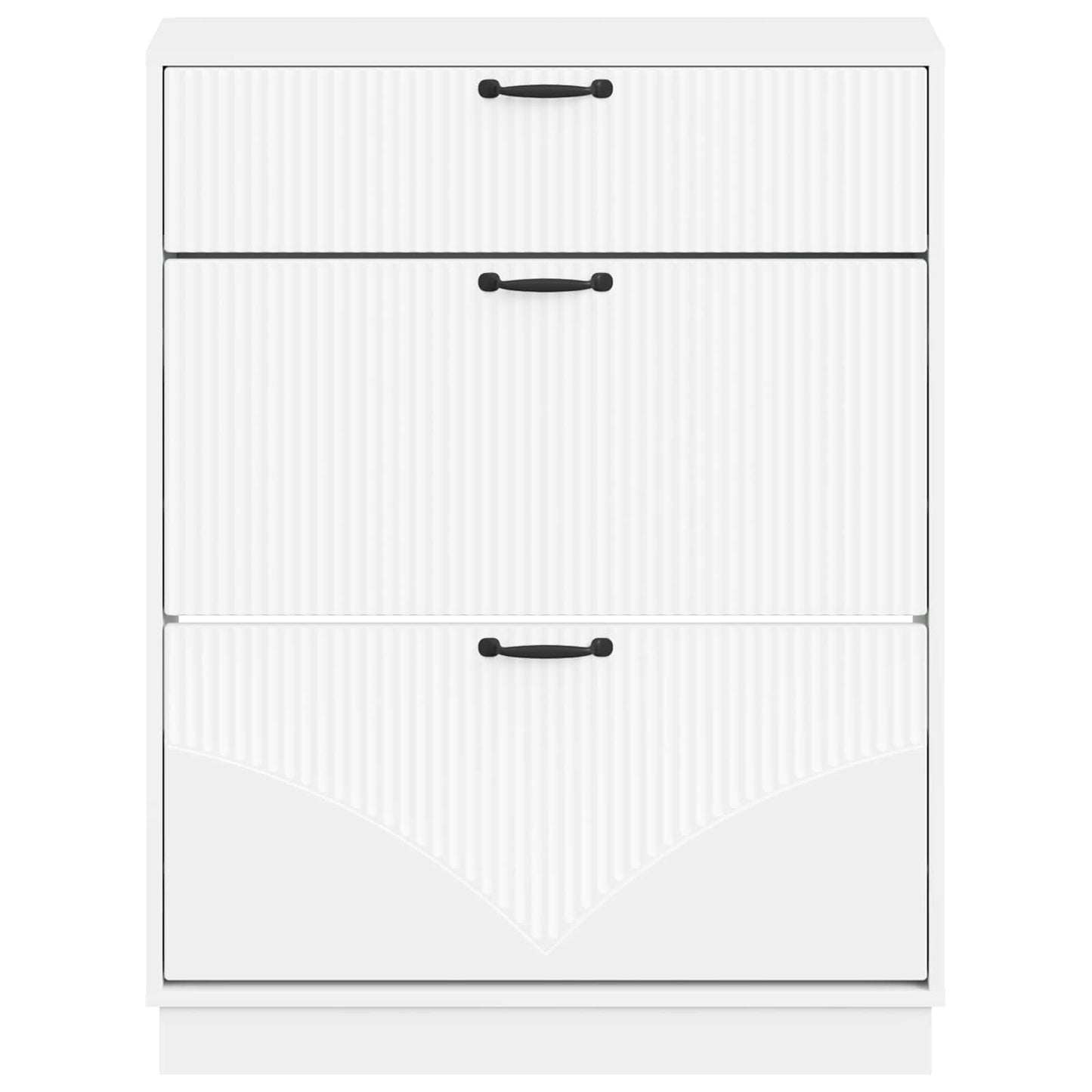 Sko Skap HOORN 78 x 24 x 100 cm Konstruert tre Hvit