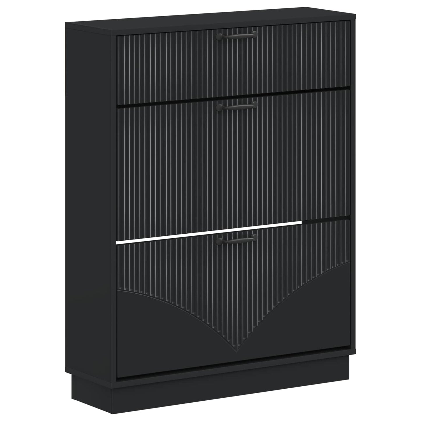 Sko Skap HOORN 78 x 24 x 100 cm Konstruert tre Svart