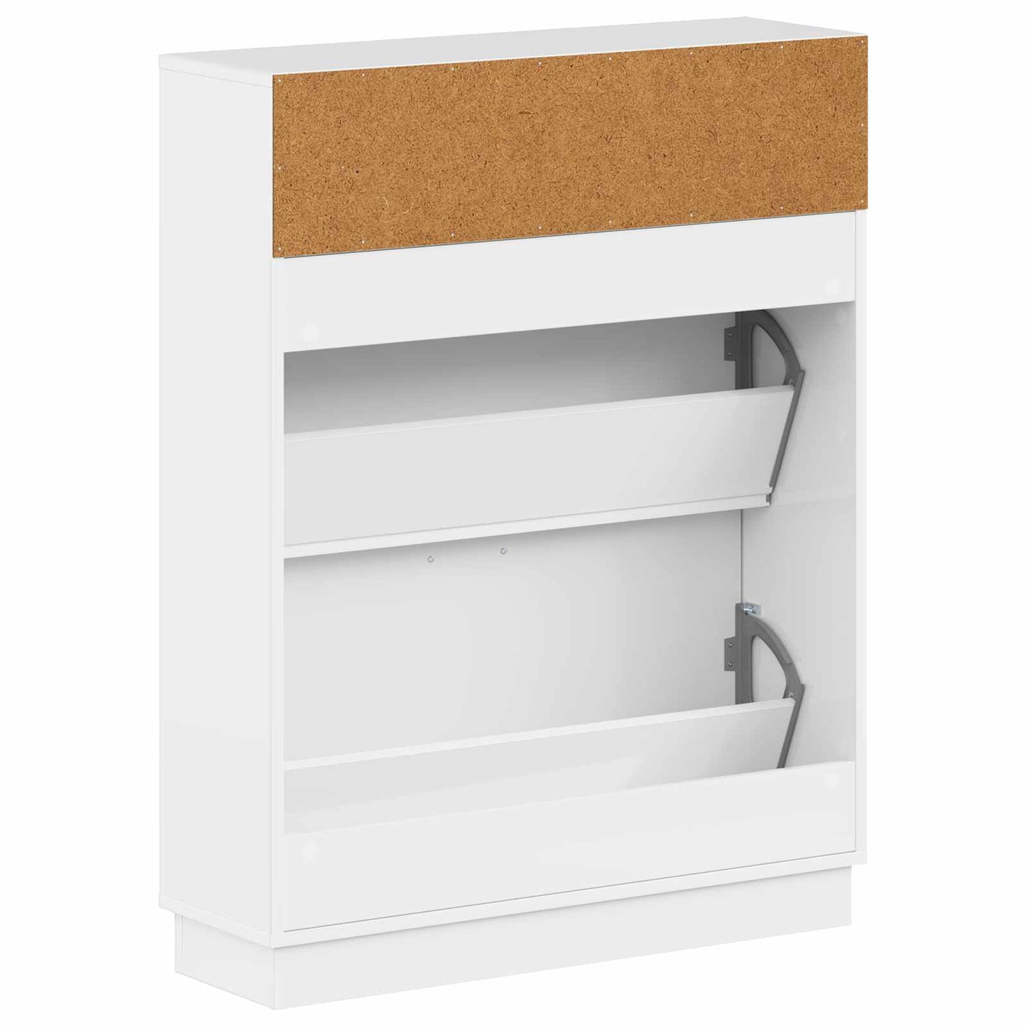 Sko Skap HOORN 78 x 24 x 100 cm Konstruert tre Høgglans hvit