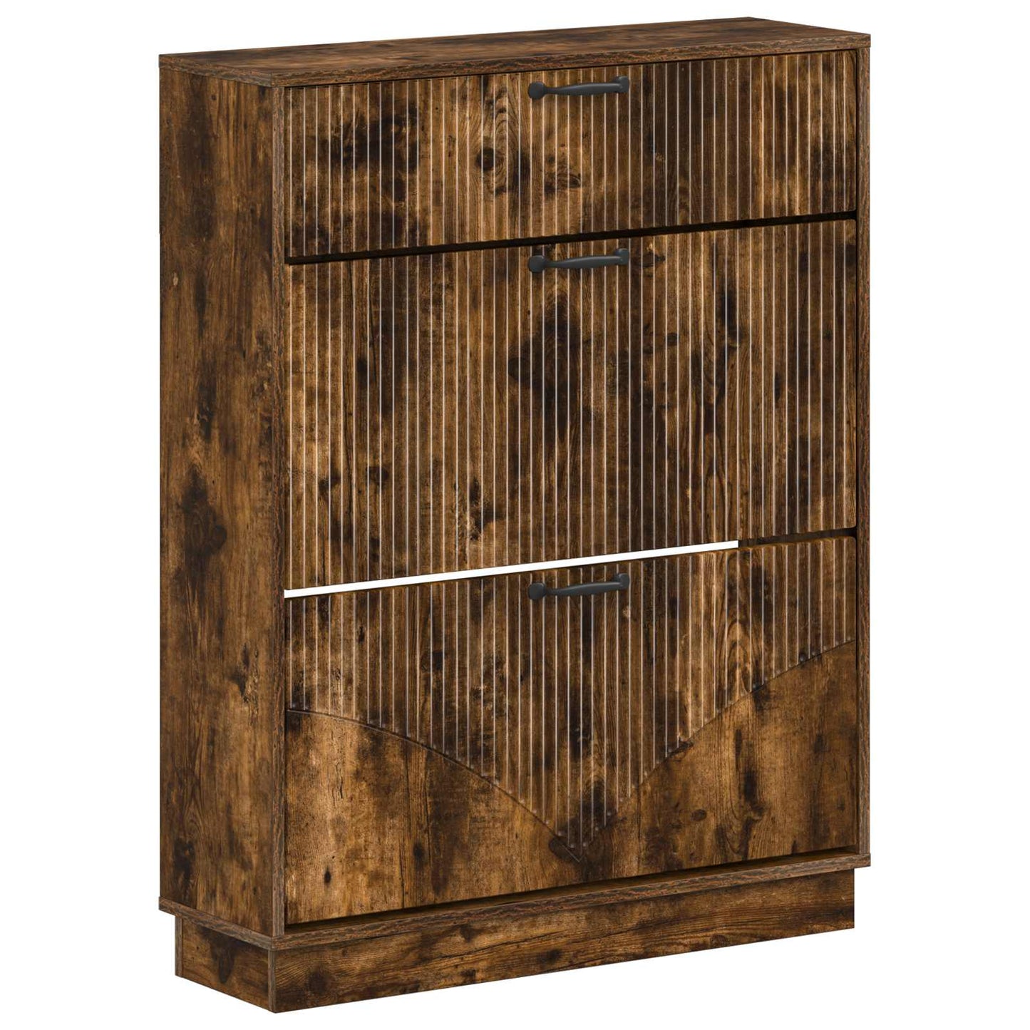 Sko Skap HOORN 78 x 24 x 100 cm Konstruert tre Røkt Eik