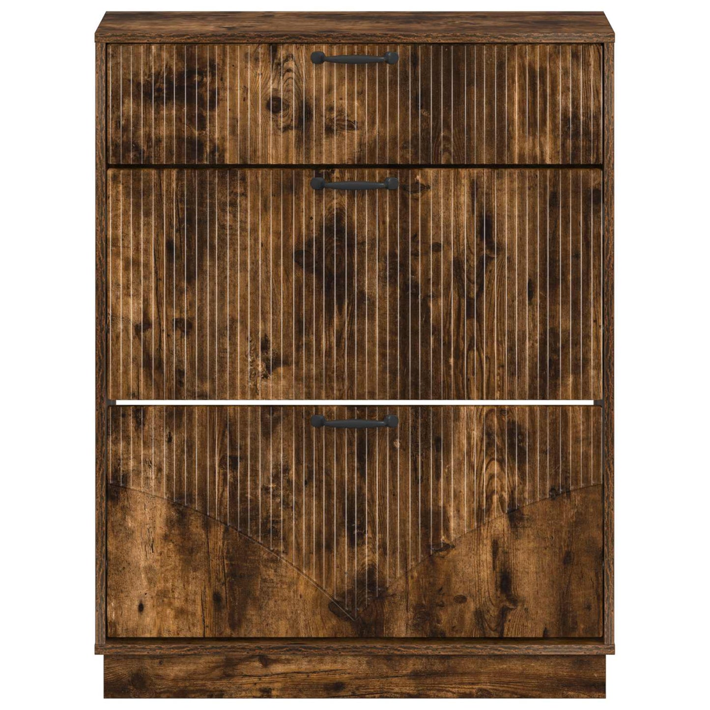 Sko Skap HOORN 78 x 24 x 100 cm Konstruert tre Røkt Eik