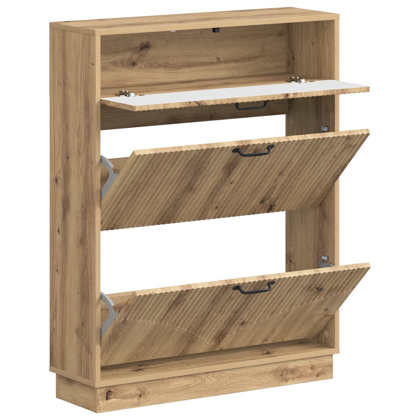 Sko Skap HOORN 78 x 24 x 100 cm Konstruert tre Artisan eik