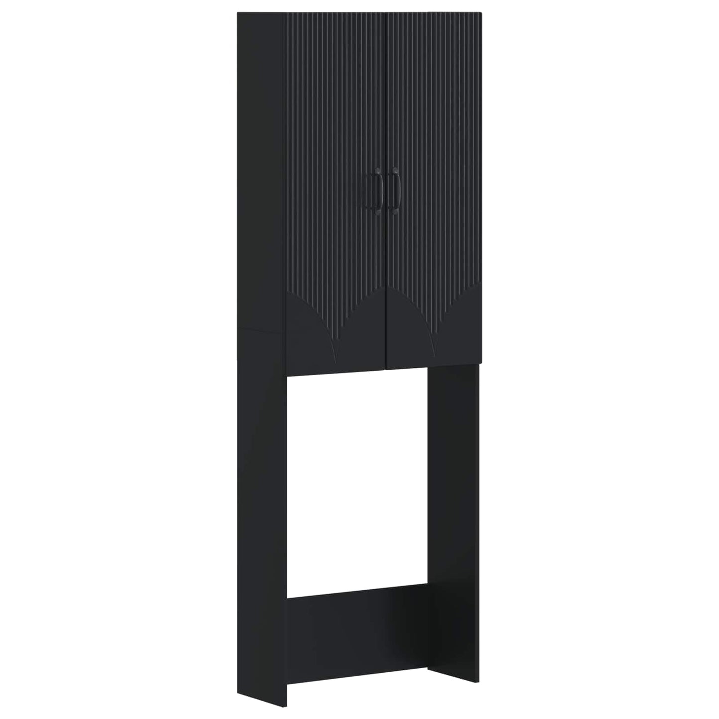 Toalett skap HOORN Svart 66 x 25,5 x 190 cm Konstruert tre