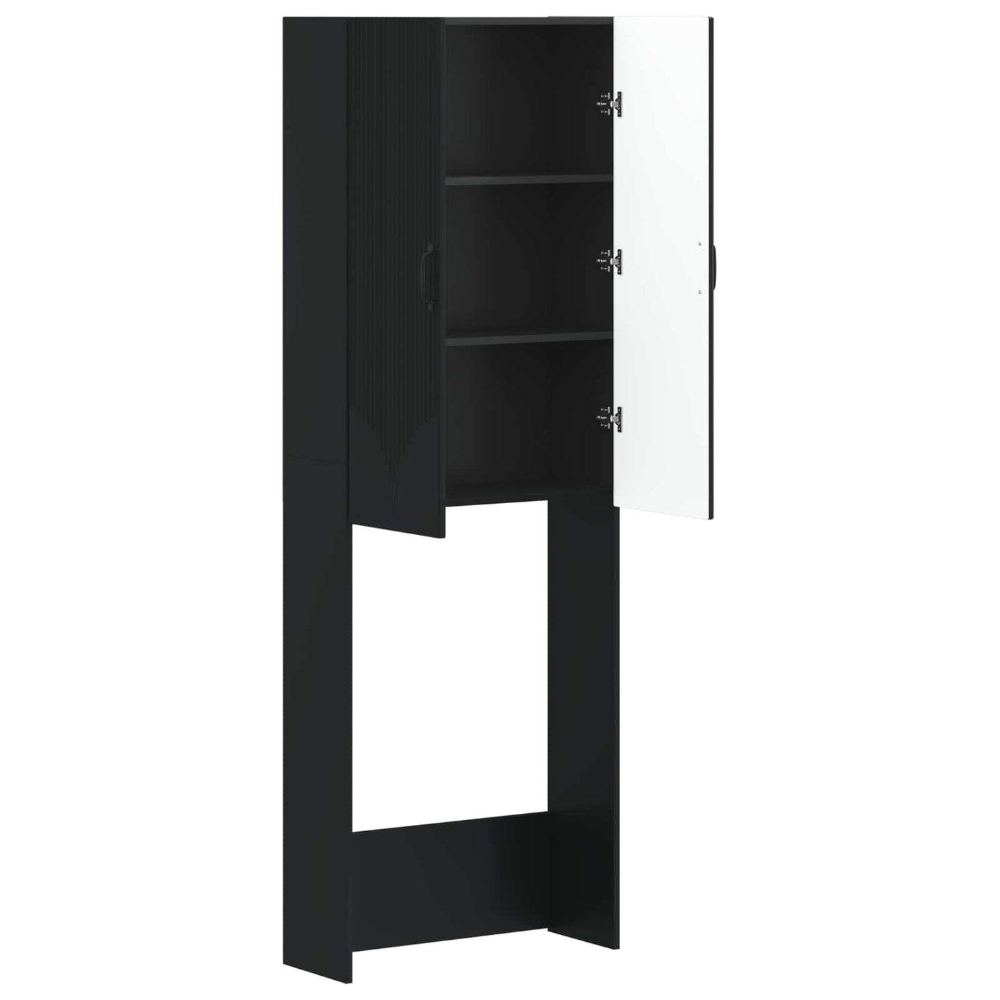 Toalett skap HOORN Svart 66 x 25,5 x 190 cm Konstruert tre