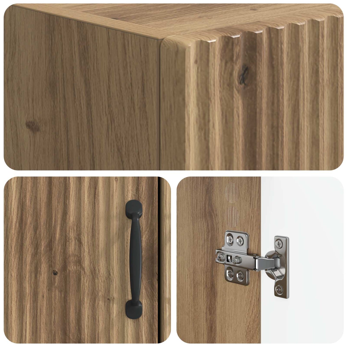 Toalett skap HOORN Artisan eik 66 x 25,5 x 190 cm