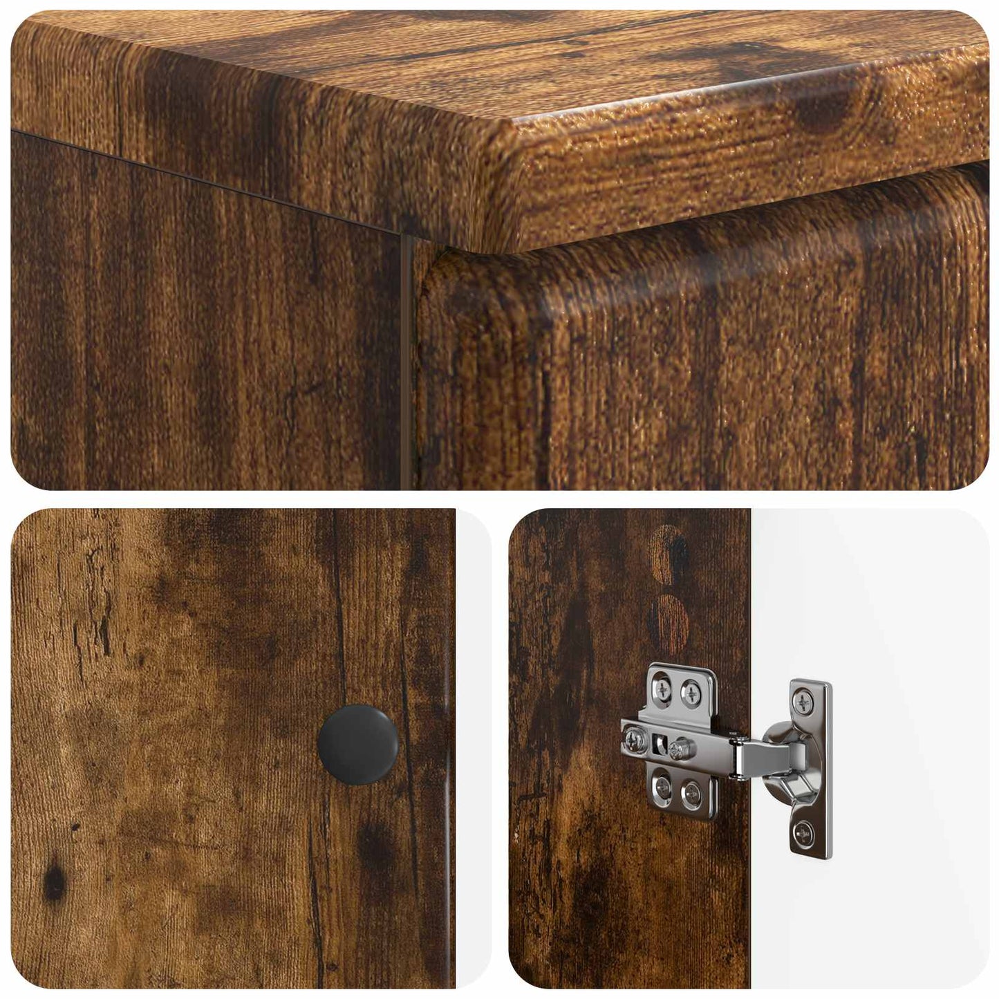 Baderomsvaskeskap BREDA Røkt Eik 59,5 x 31,5 x 59 cm