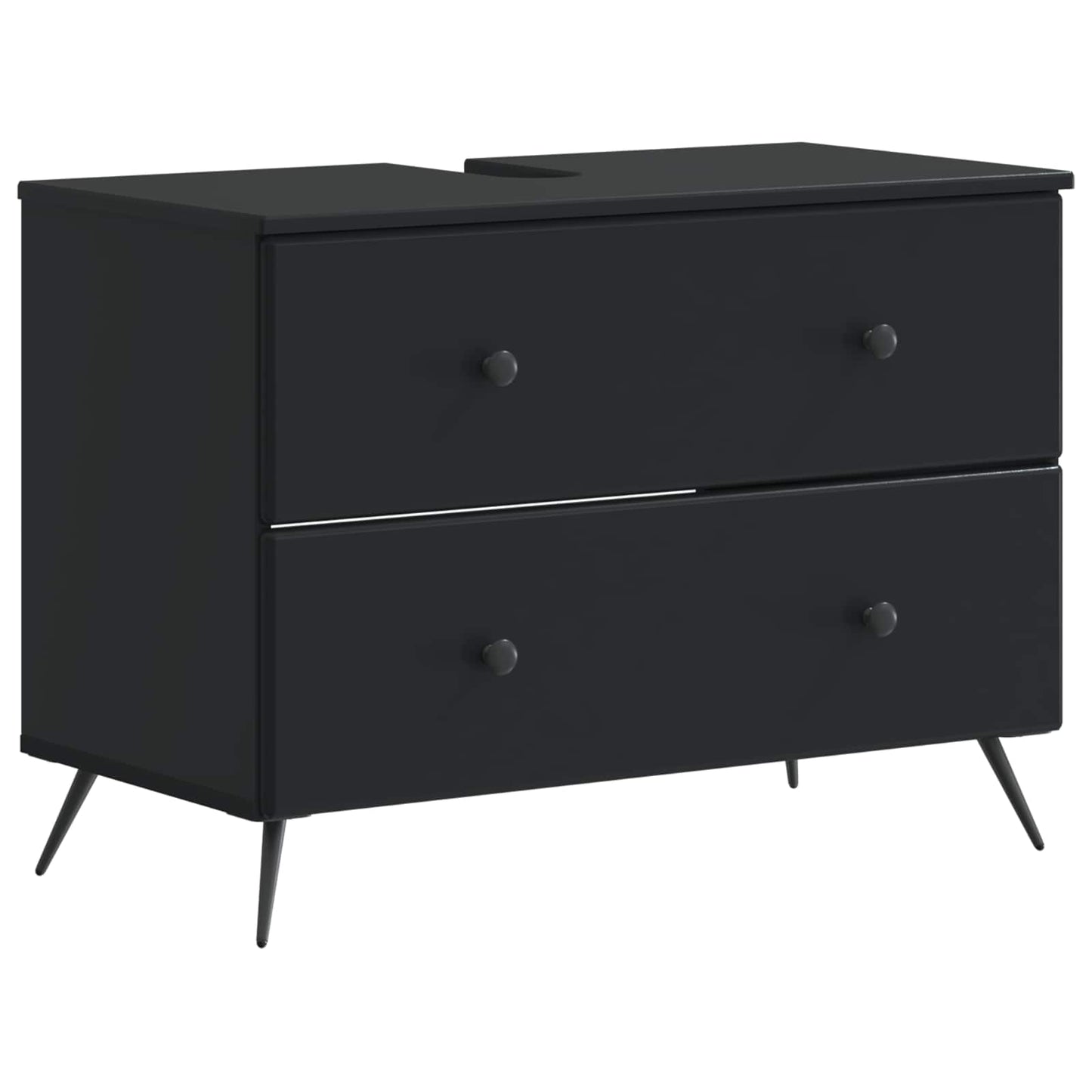 Baderomsvaskeskap BREDA Svart 82 x 41 x 59 cm Konstruert tre