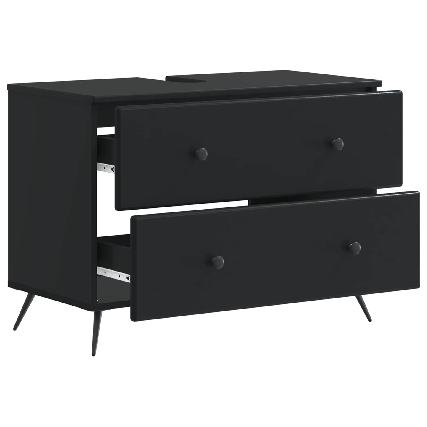Baderomsvaskeskap BREDA Svart 82 x 41 x 59 cm Konstruert tre