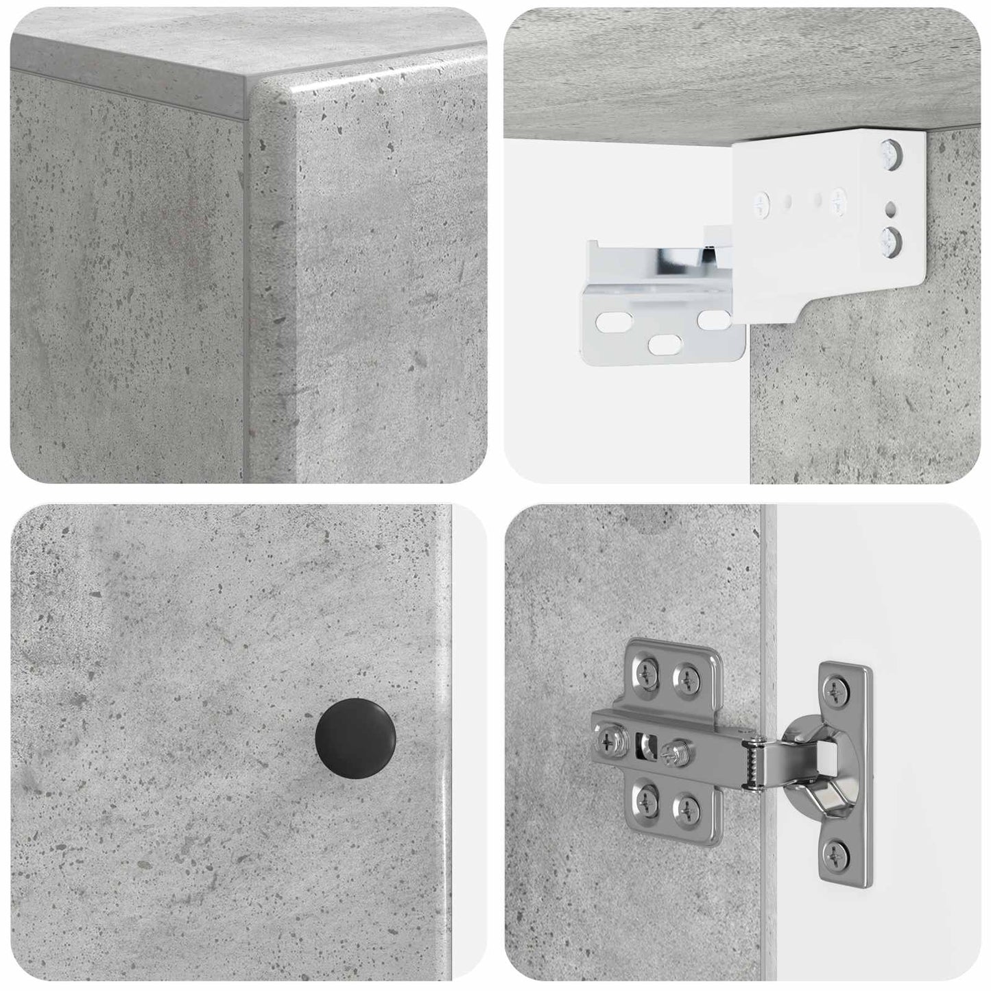 Baderom veggskap BREDA Betonggrå 30 x 31 x 59 cm Konstruert tre