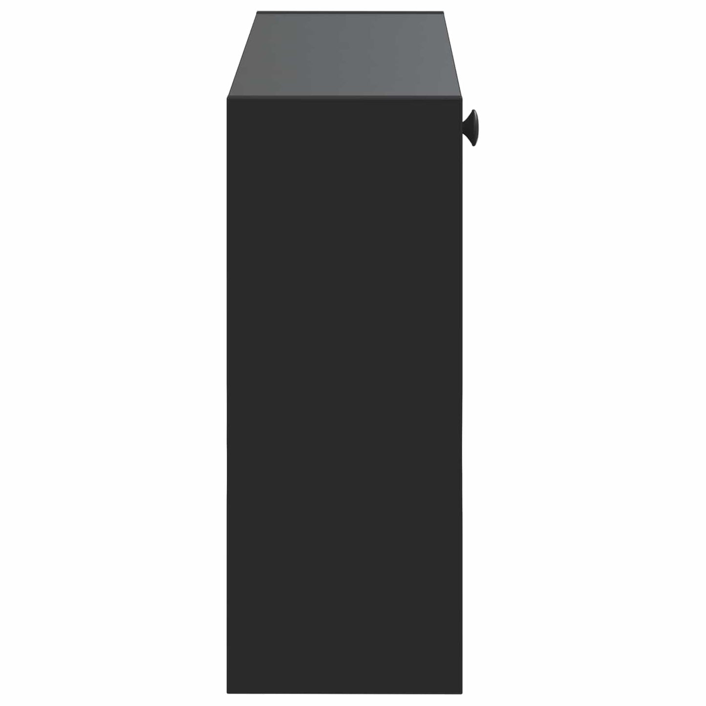 Vegghengt skoskap BREDA 71 x 17 x 43 cm Konstruert tre Svart