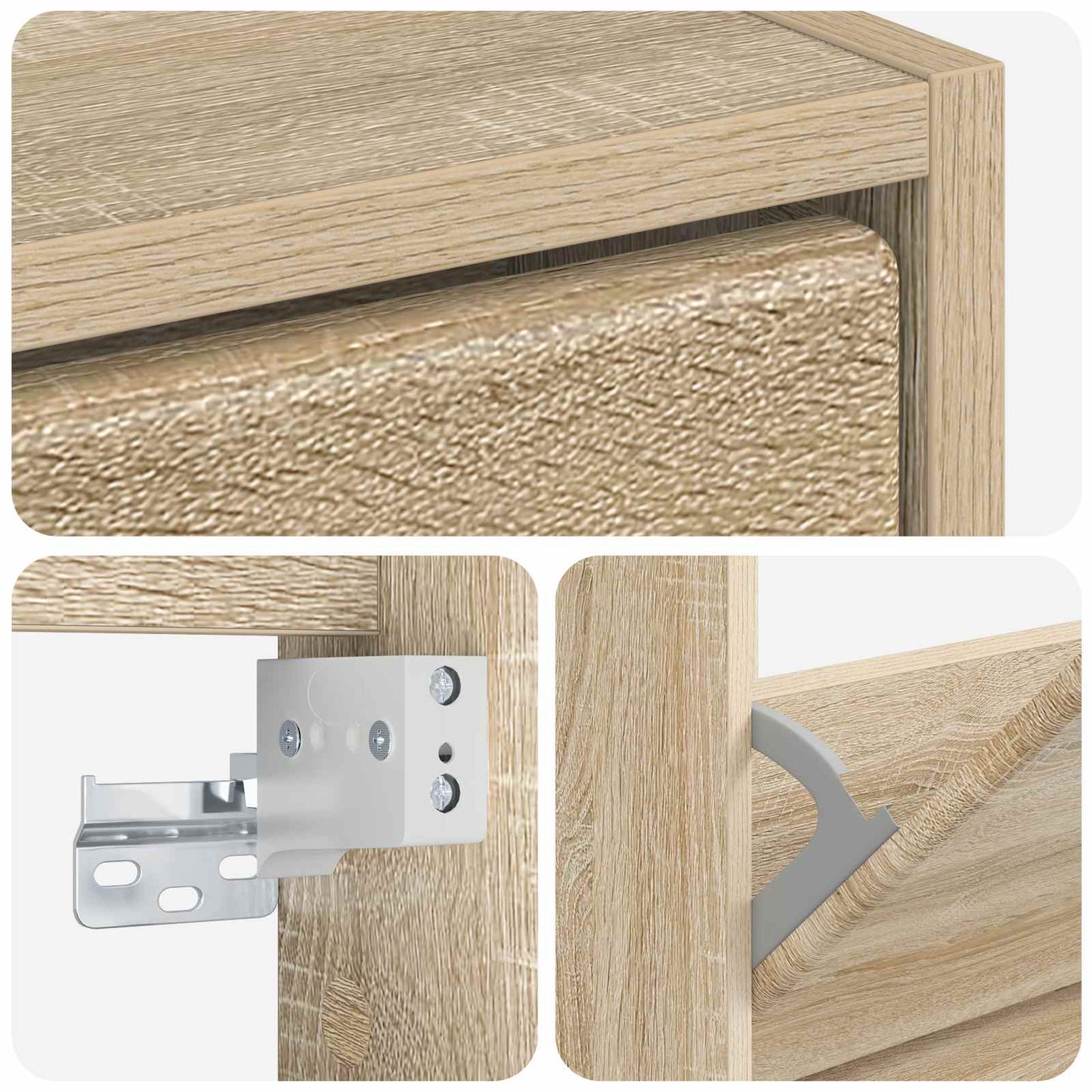 Vegghengt skoskap BREDA 71 x 17 x 43 cm Konstruert tre