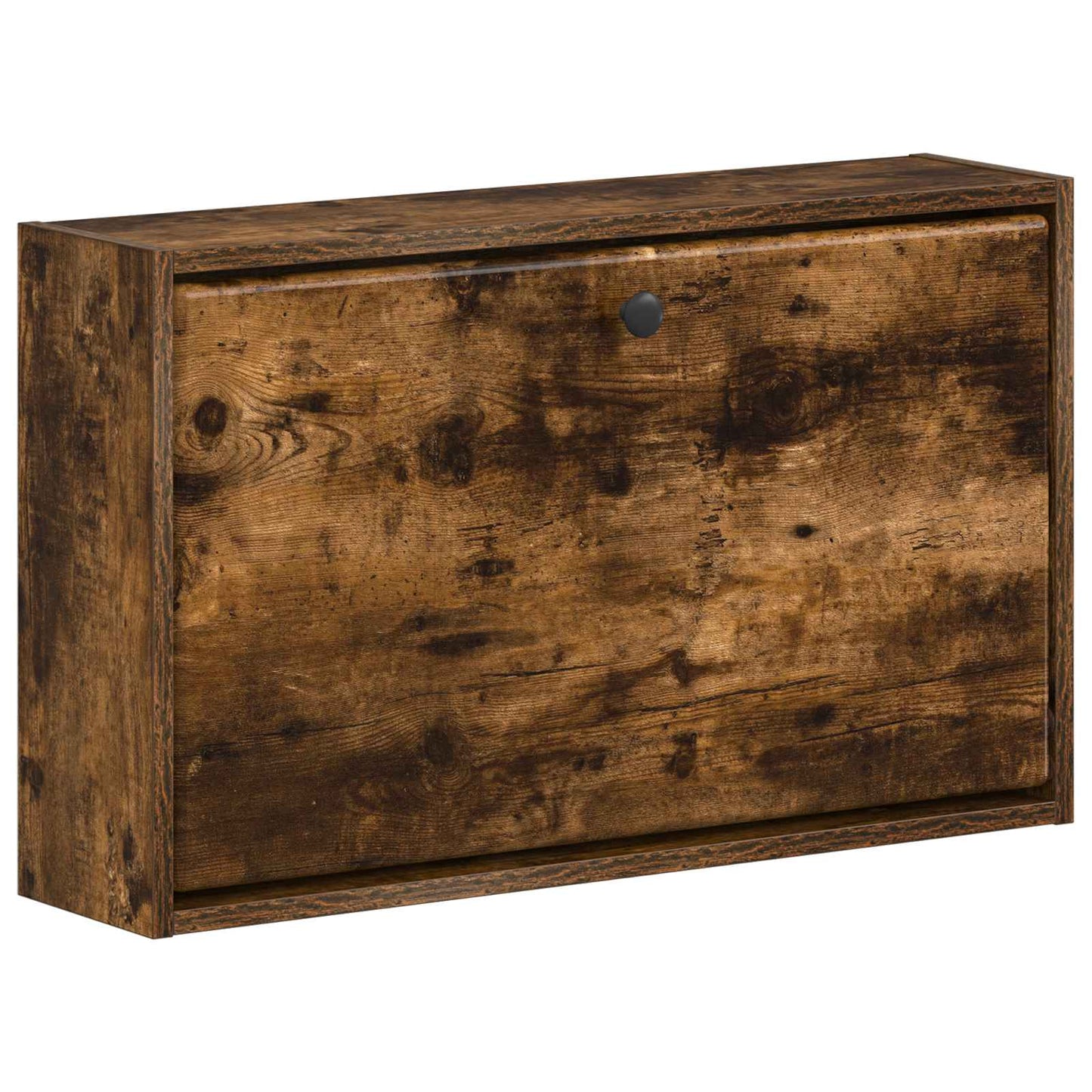 Vegghengt skoskap BREDA 71 x 17 x 43 cm Konstruert tre Røkt Eik