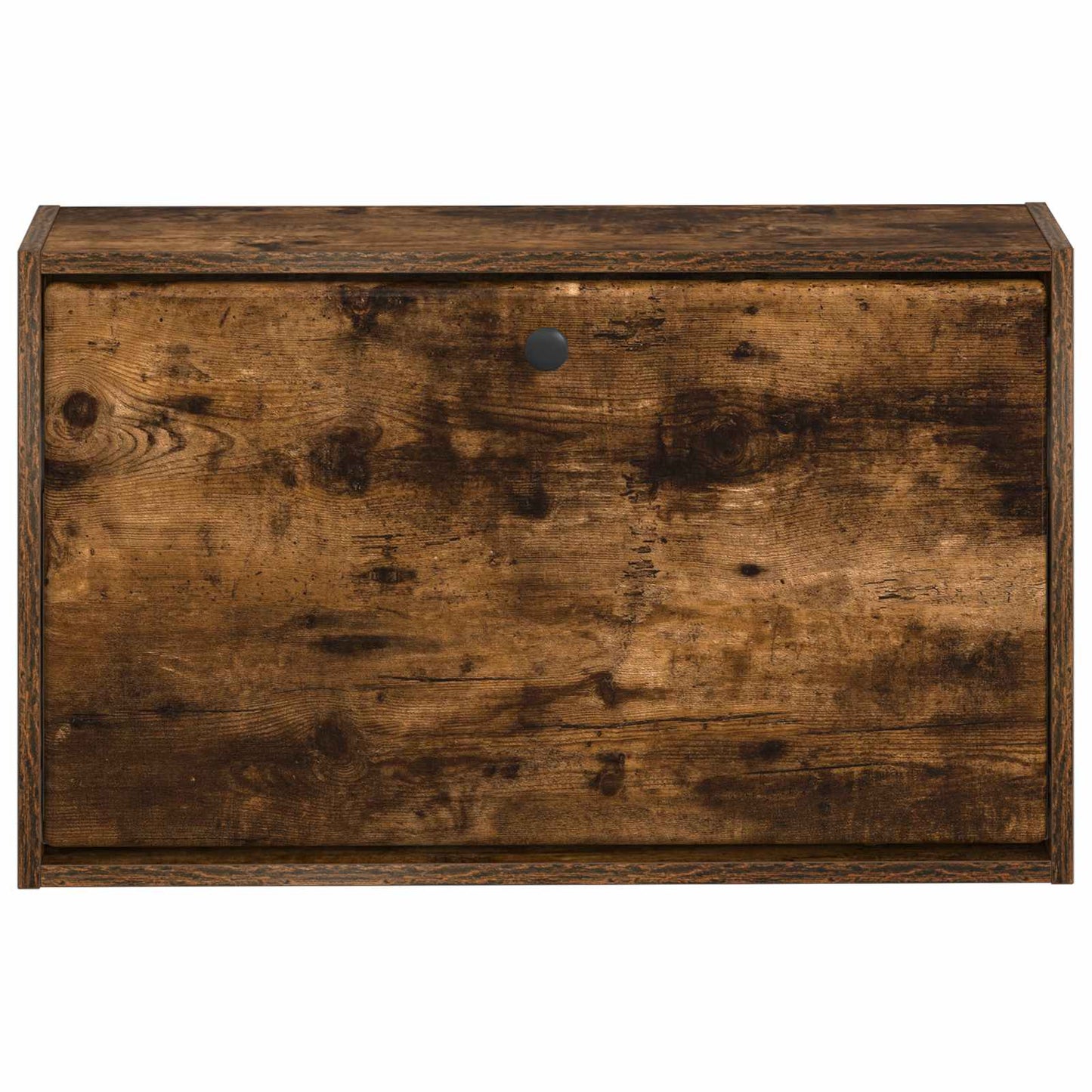 Vegghengt skoskap BREDA 71 x 17 x 43 cm Konstruert tre Røkt Eik