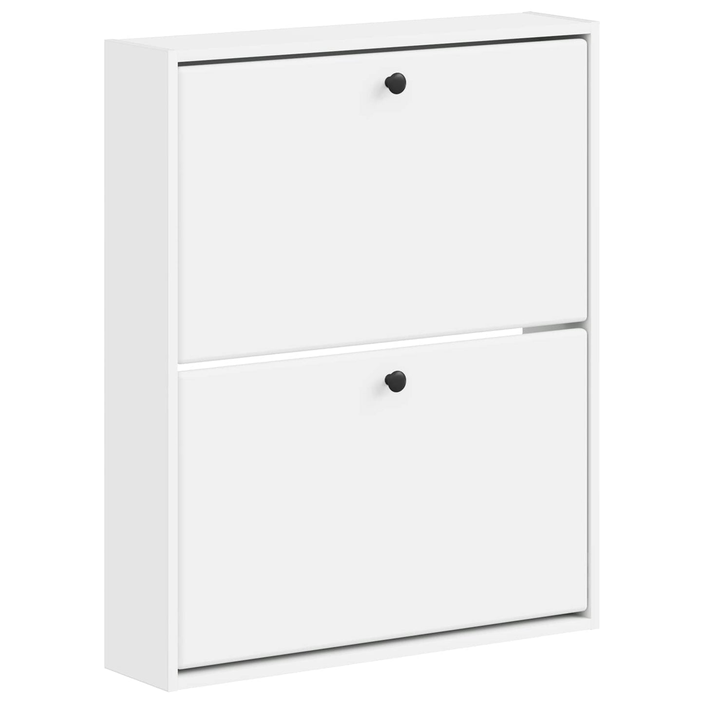 Vegghengt skoskap BREDA 71 x 17 x 86 cm Konstruert tre Hvit