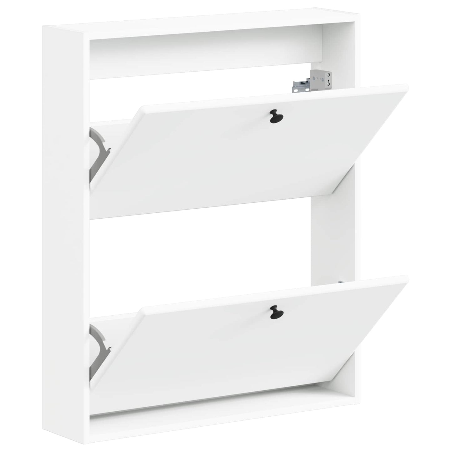 Vegghengt skoskap BREDA 71 x 17 x 86 cm Konstruert tre Hvit