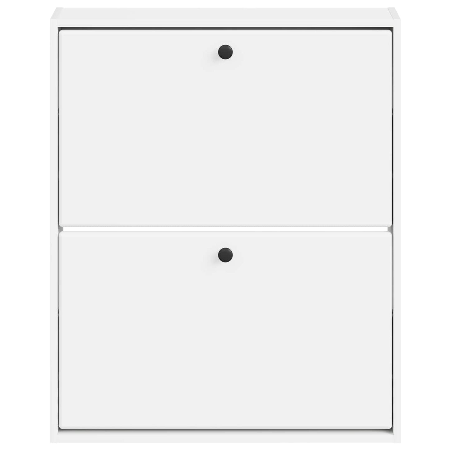 Vegghengt skoskap BREDA 71 x 17 x 86 cm Konstruert tre Hvit