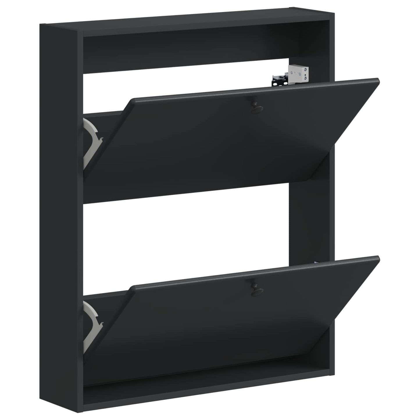 Vegghengt skoskap BREDA 71 x 17 x 86 cm Konstruert tre Svart