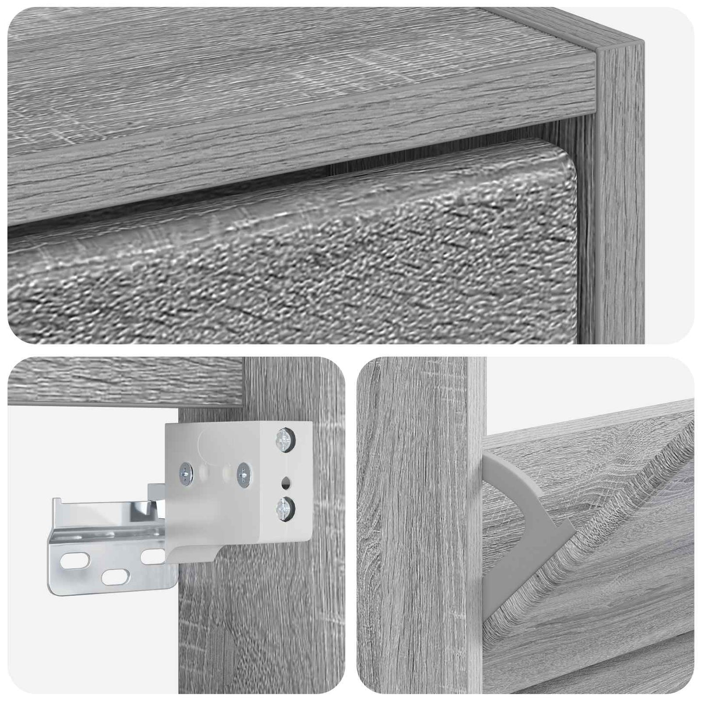 Vegghengt skoskap BREDA 71 x 17 x 86 cm Konstruert tre
