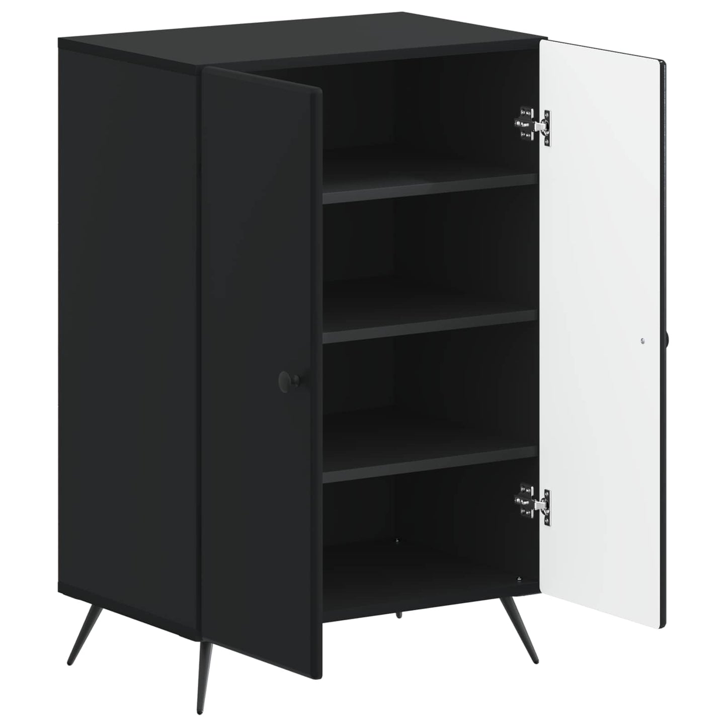 Sko Skap BREDA 59,5 x 39,5 x 90 cm Konstruert tre Svart