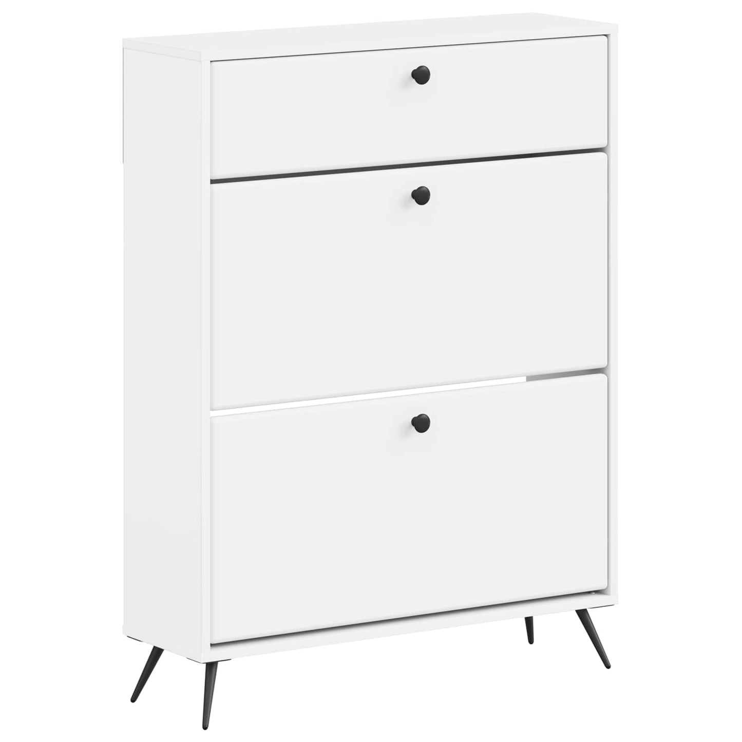 Sko Skap BREDA 78 x 24 x 103 cm Konstruert tre Hvit