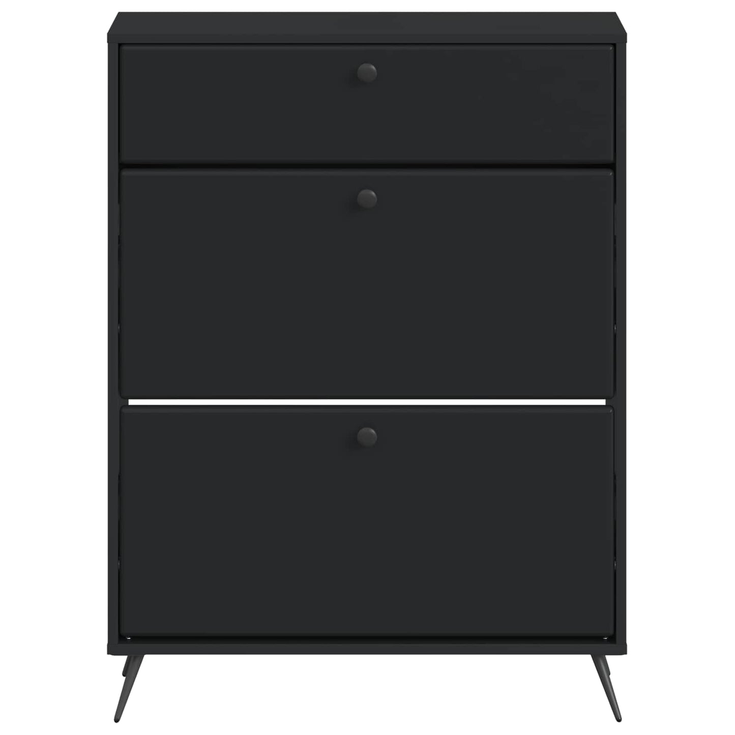 Sko Skap BREDA 78 x 24 x 103 cm Konstruert tre Svart