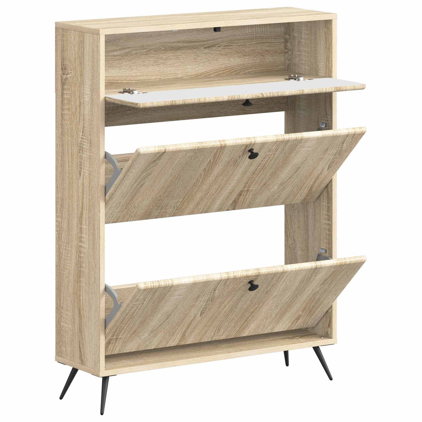 Sko Skap BREDA 78 x 24 x 103 cm Konstruert tre Sonoma eik