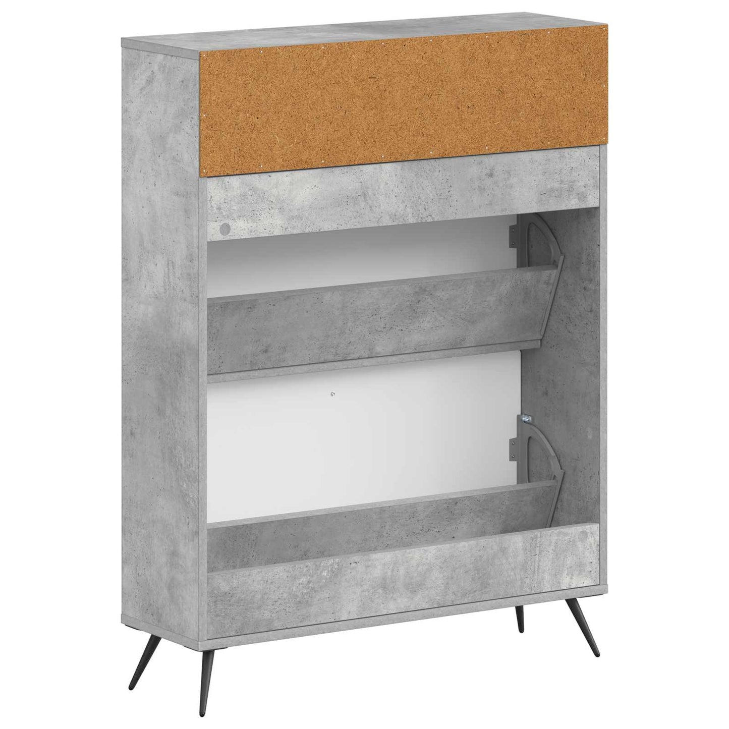 Sko Skap BREDA 78 x 24 x 103 cm Konstruert tre Betonggrå
