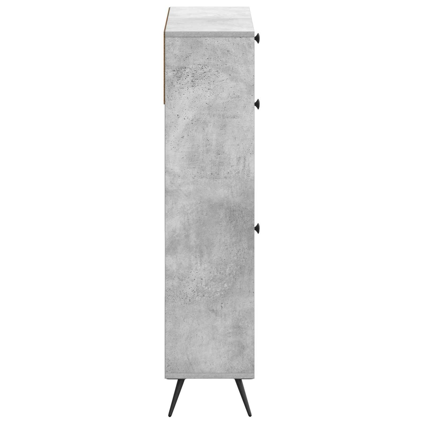 Sko Skap BREDA 78 x 24 x 103 cm Konstruert tre Betonggrå