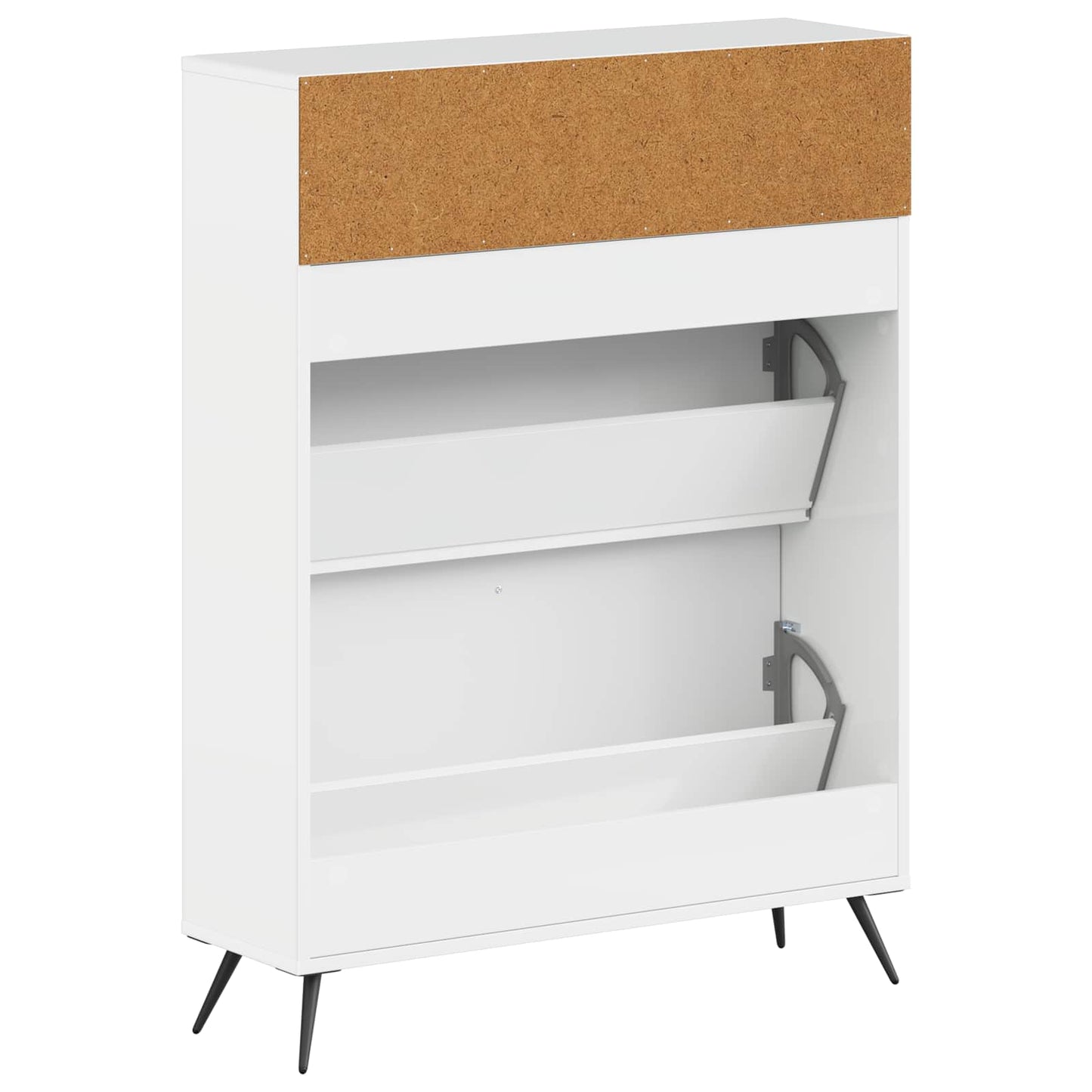 Sko Skap BREDA 78 x 24 x 103 cm Konstruert tre Høgglans hvit