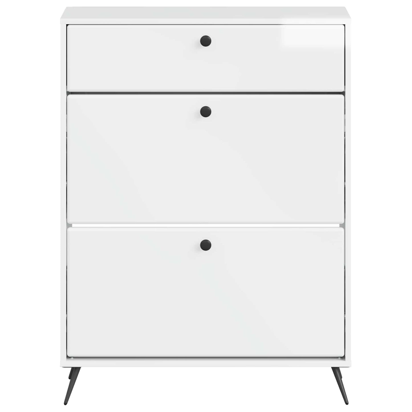 Sko Skap BREDA 78 x 24 x 103 cm Konstruert tre Høgglans hvit