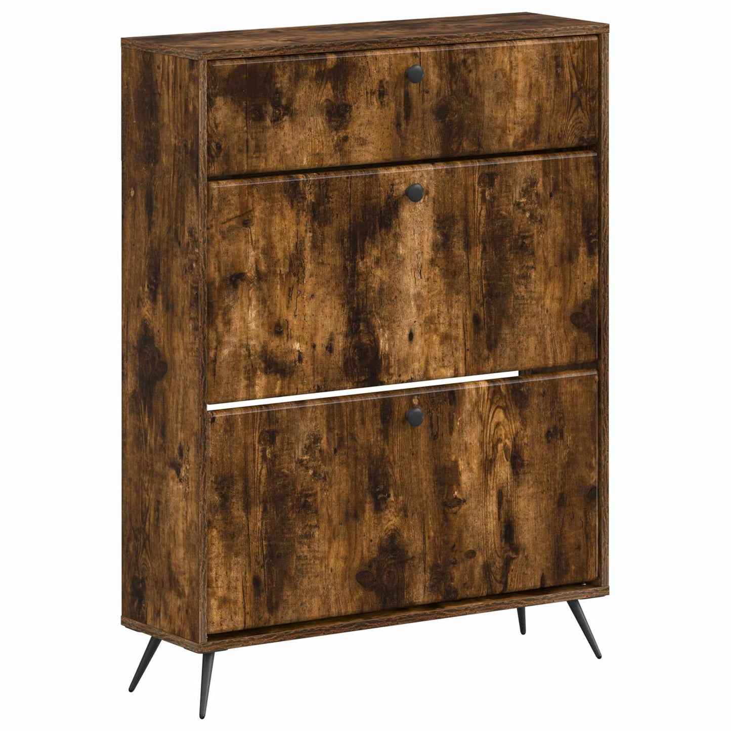 Sko Skap BREDA 78 x 24 x 103 cm Konstruert tre Røkt Eik