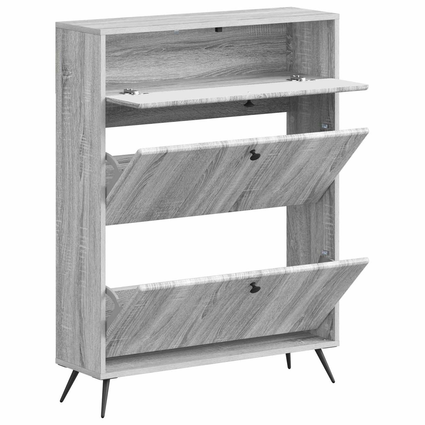 Sko Skap BREDA 78 x 24 x 103 cm Konstruert tre Grå Sonoma