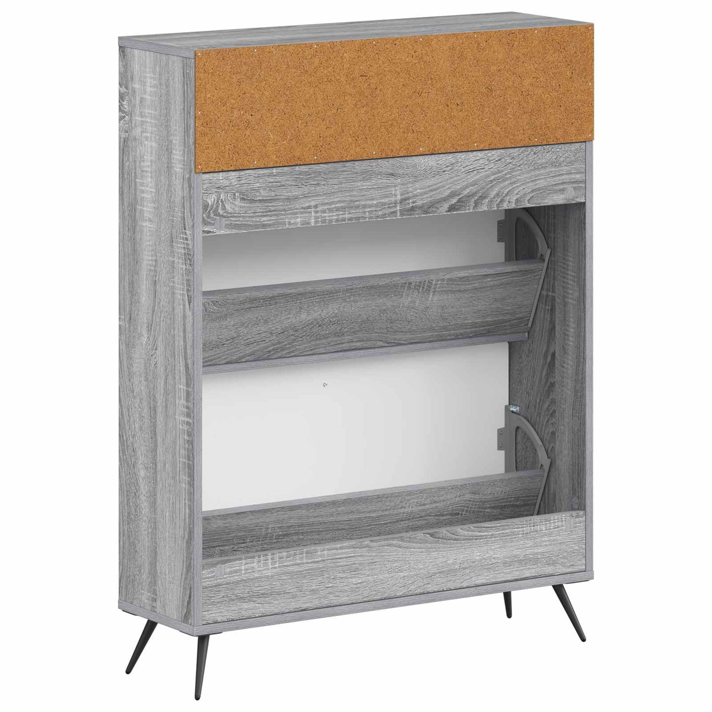 Sko Skap BREDA 78 x 24 x 103 cm Konstruert tre Grå Sonoma