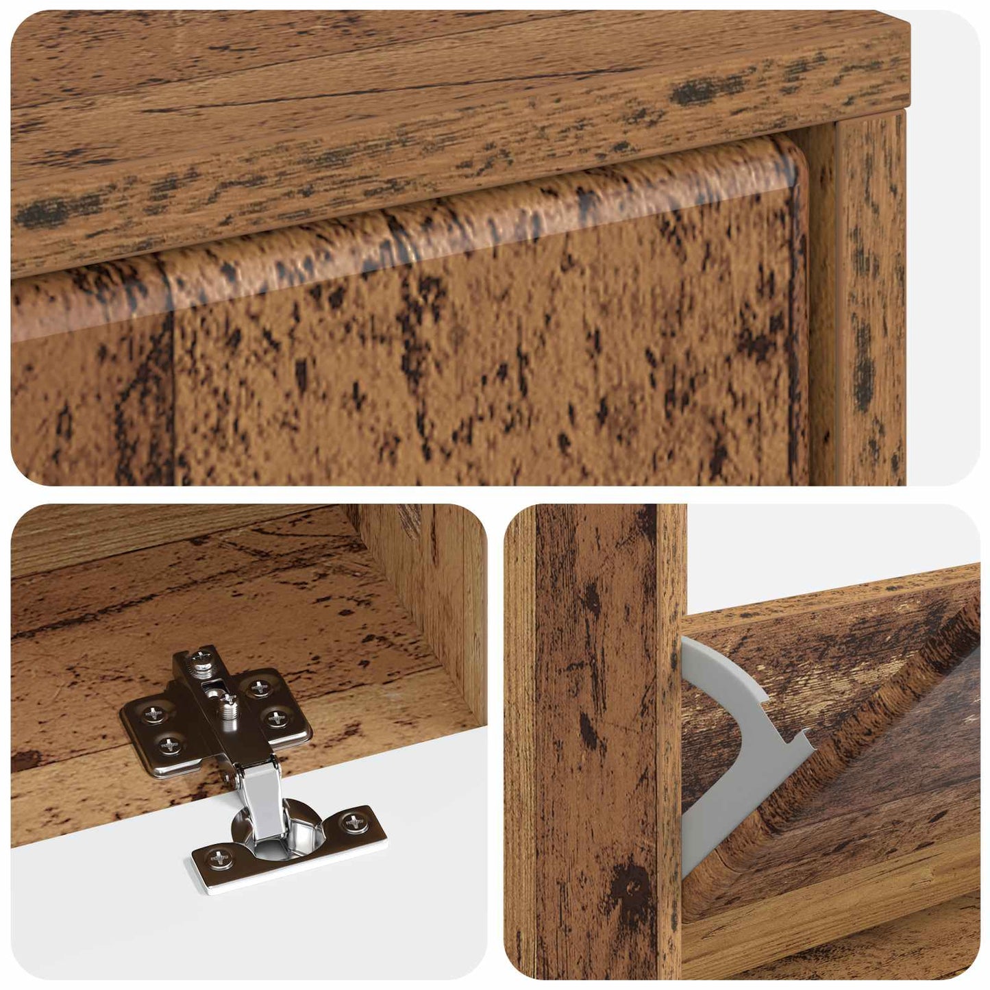 Sko Skap BREDA 78 x 24 x 103 cm Konstruert tre Gammelt tre