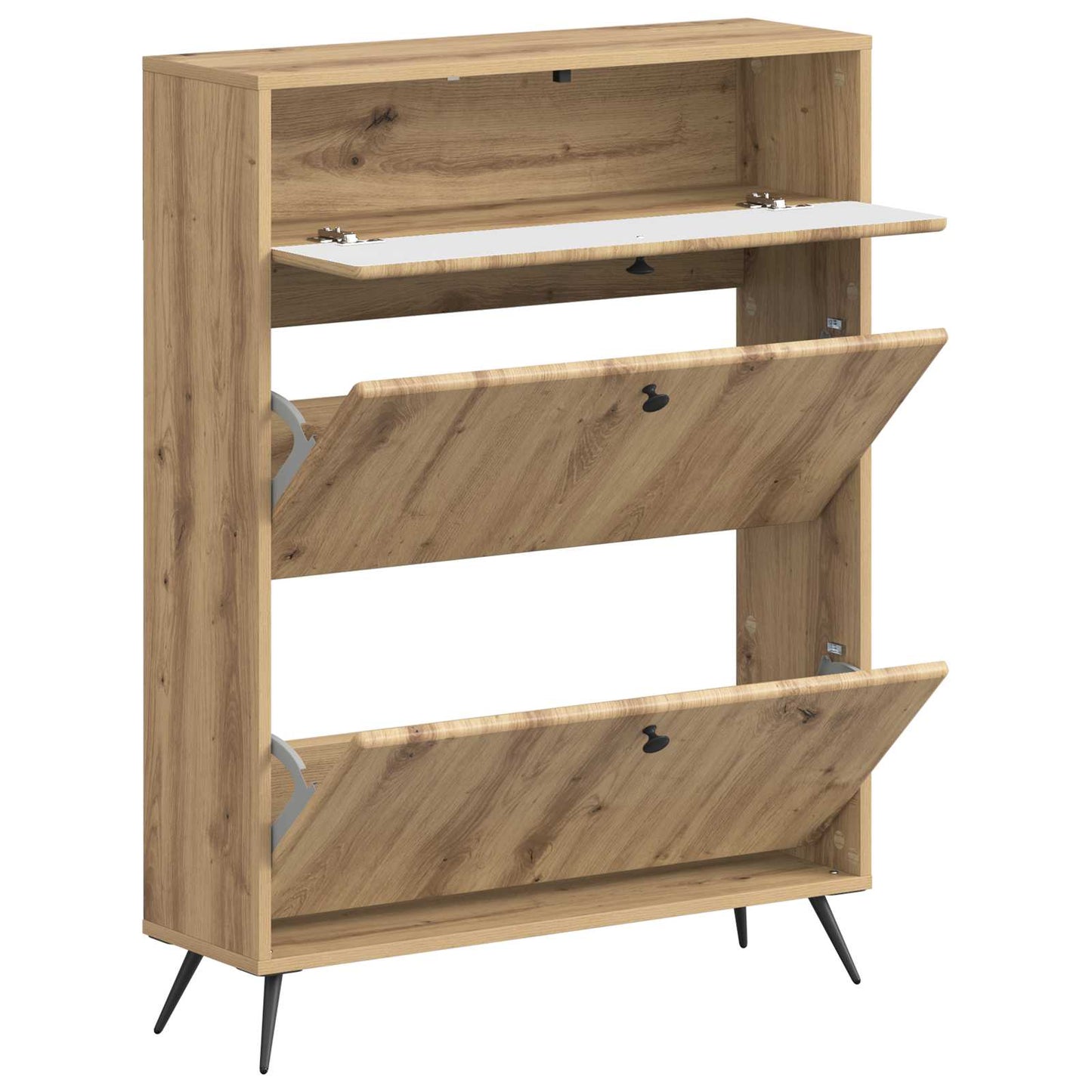 Sko Skap BREDA 78 x 24 x 103 cm Konstruert tre Artisan eik