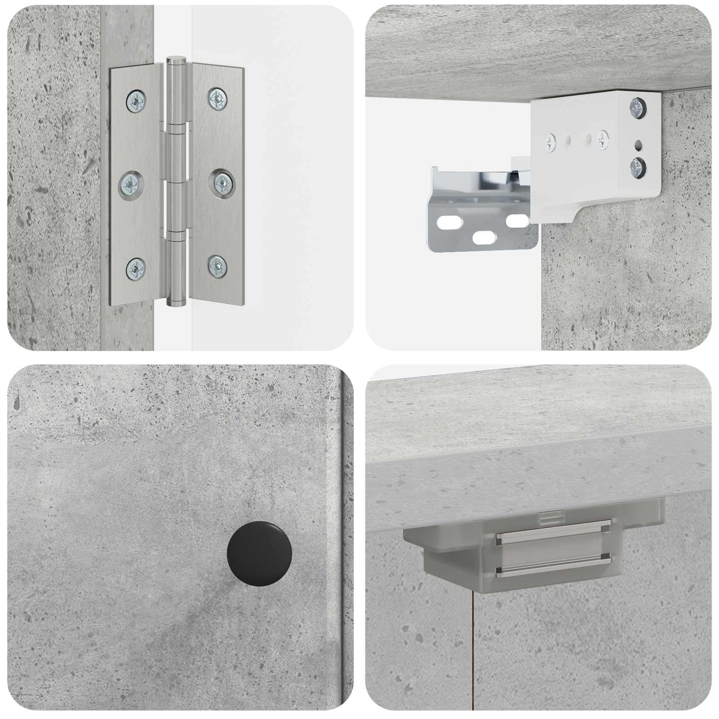 Dartbrettskap BREDA Betonggrå 52,5 x 10,5 x 53,5 cm