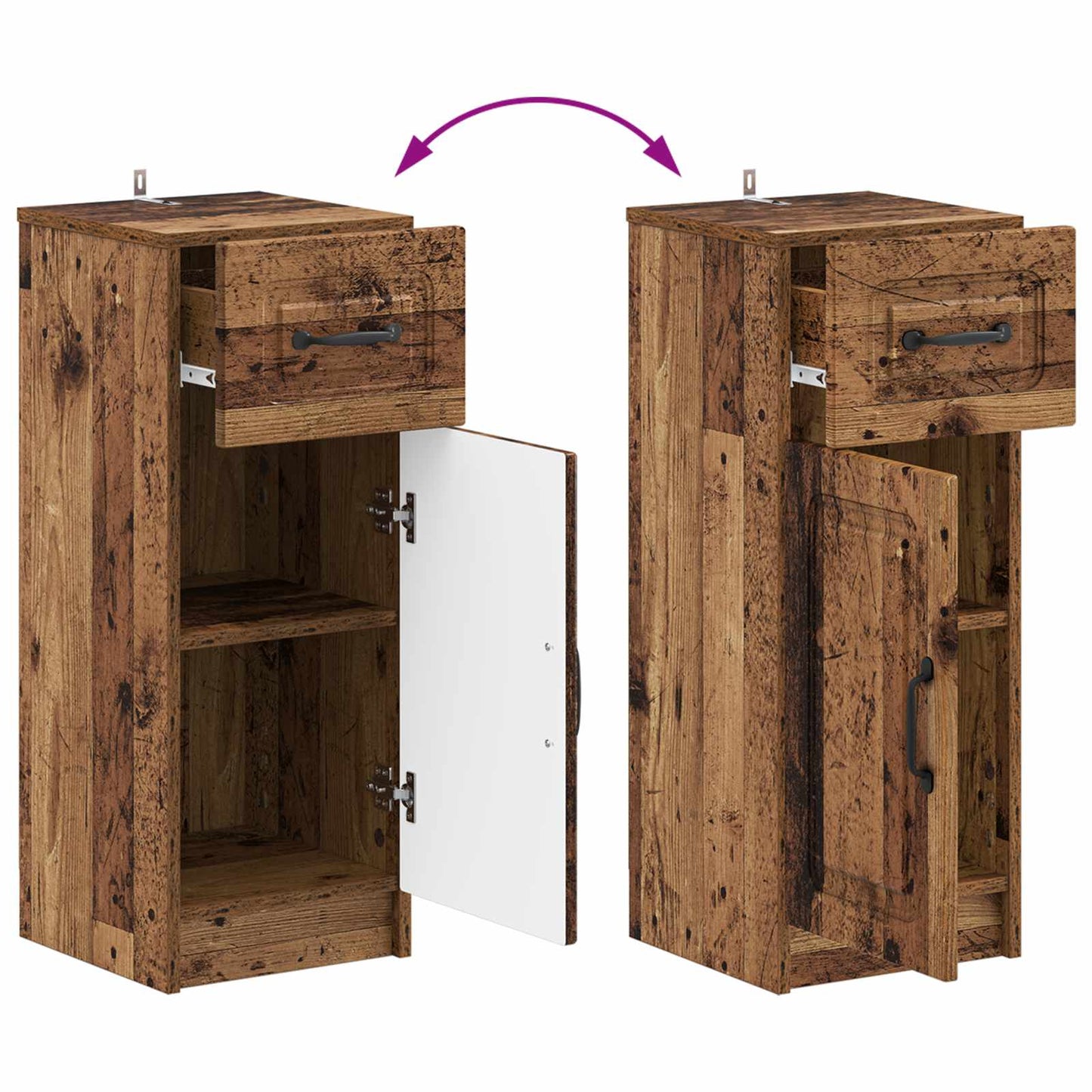 Baderom Oppbevaringsskap UTRECHT Gammelt tre 30 x 31 x 77 cm