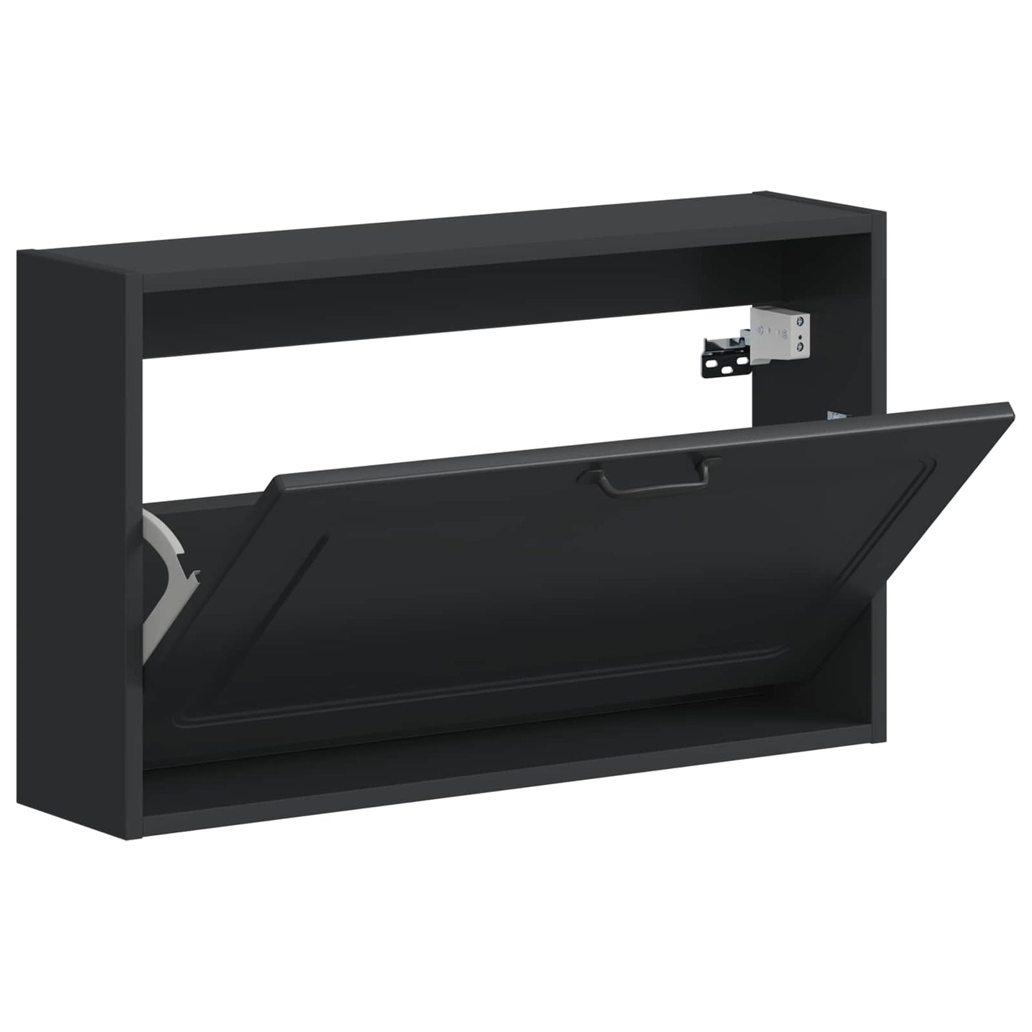 Vegghengt Skoskap UTRECHT 71 x 17 x 43 cm Konstruert tre Svart