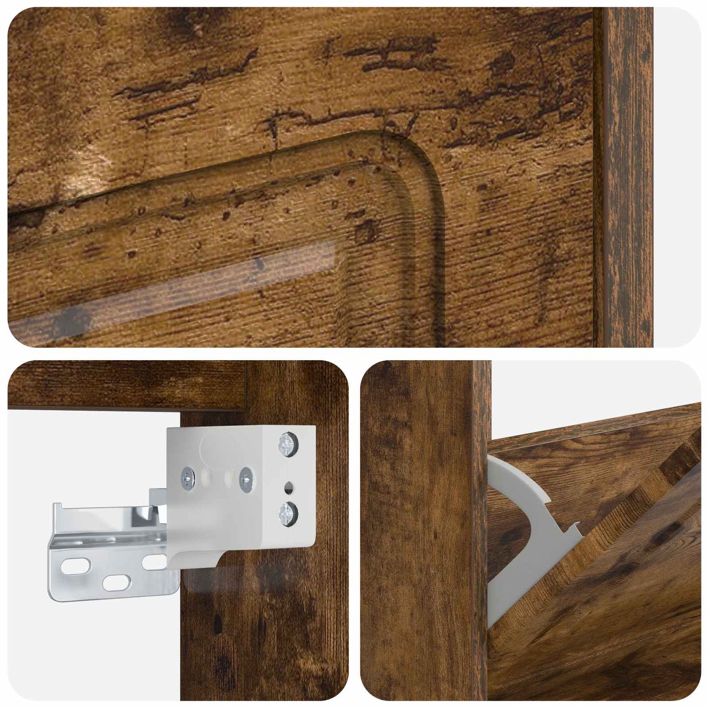 Vegghengt Skoskap UTRECHT 71 x 17 x 43 cm Konstruert tre