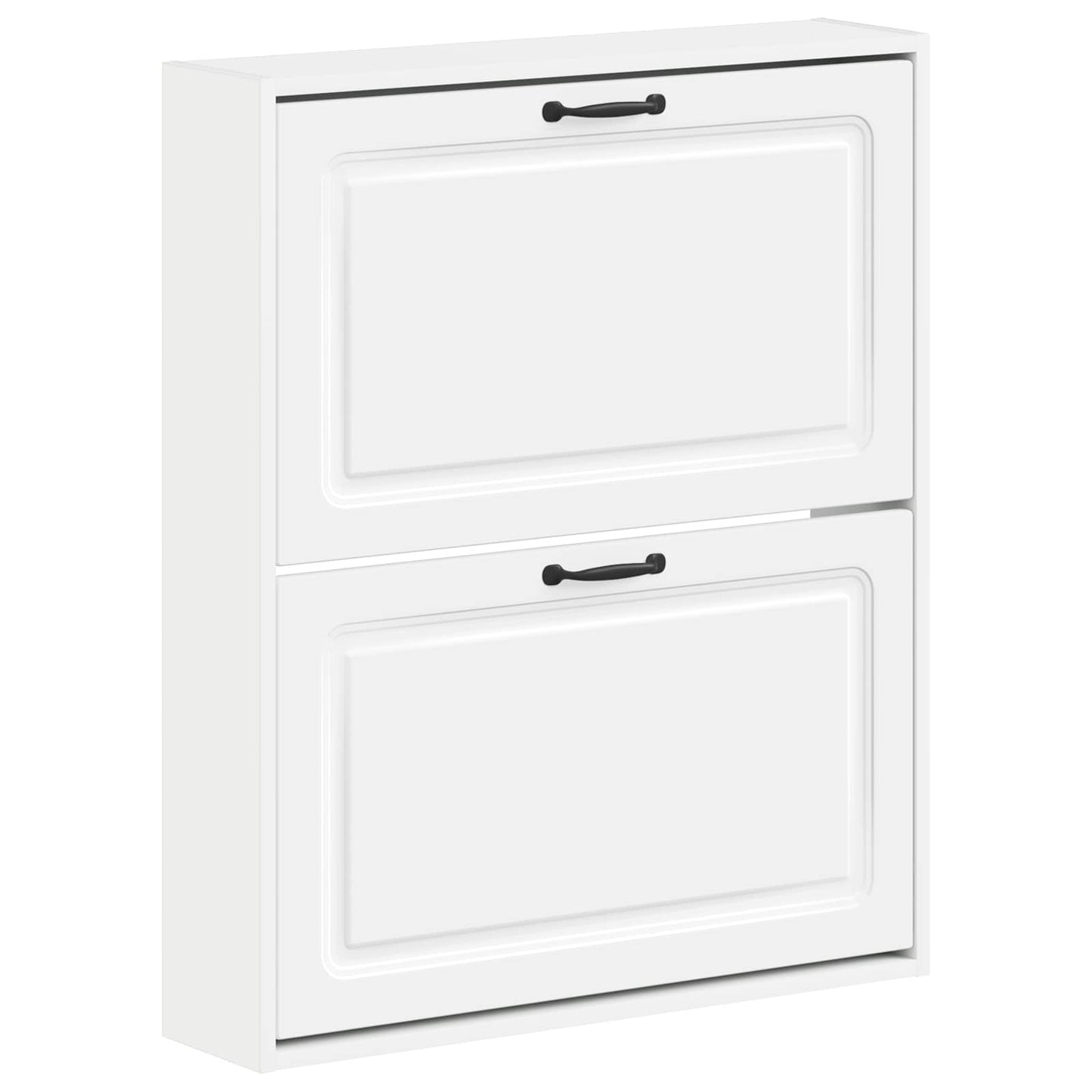 Vegghengt skoskap UTRECHT 71 x 17 x 86 cm Konstruert tre Hvit