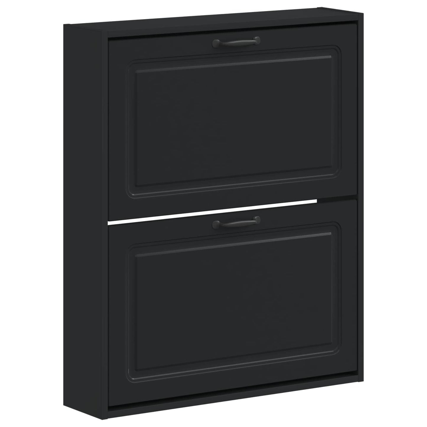 Vegghengt skoskap UTRECHT 71 x 17 x 86 cm Konstruert tre Svart