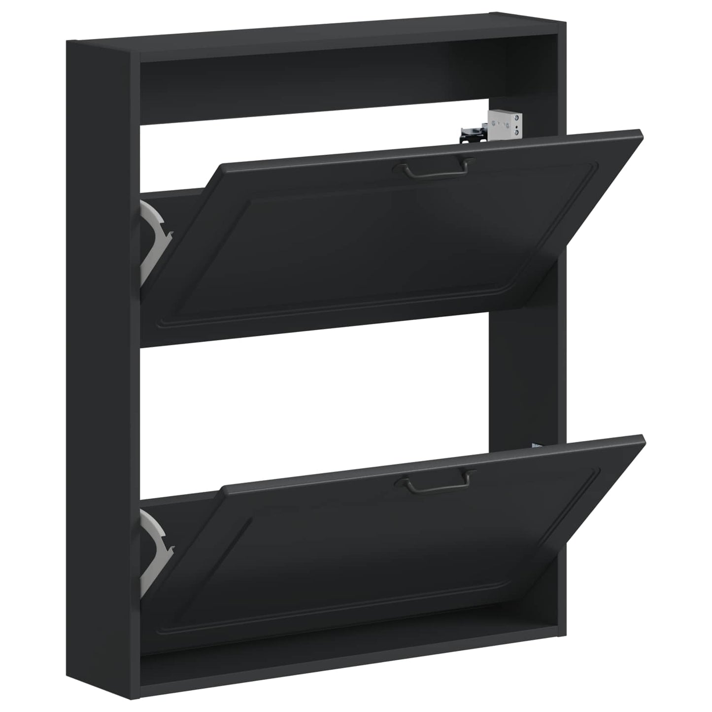 Vegghengt skoskap UTRECHT 71 x 17 x 86 cm Konstruert tre Svart